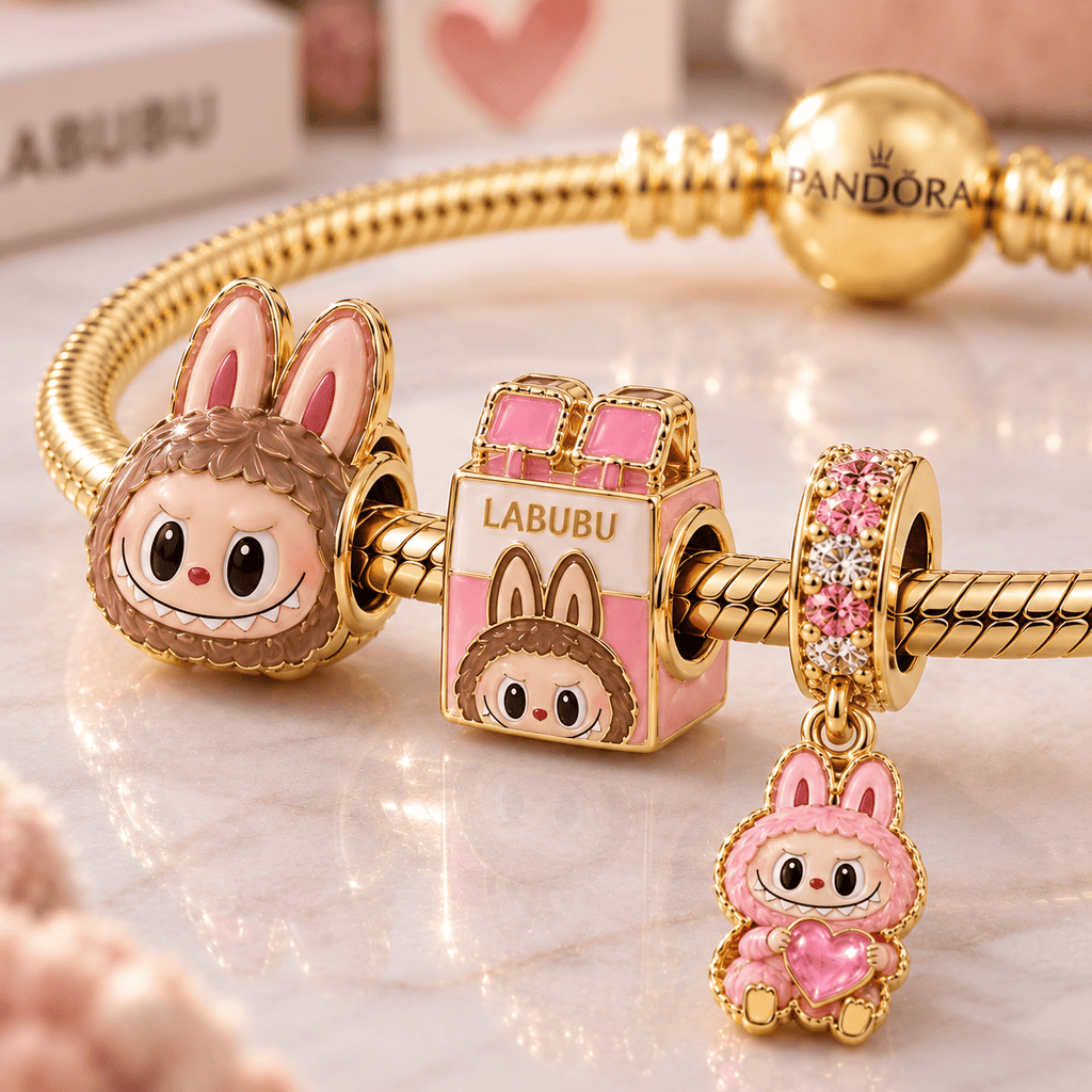 LBB Gold Charm Bracelet Set VTH
