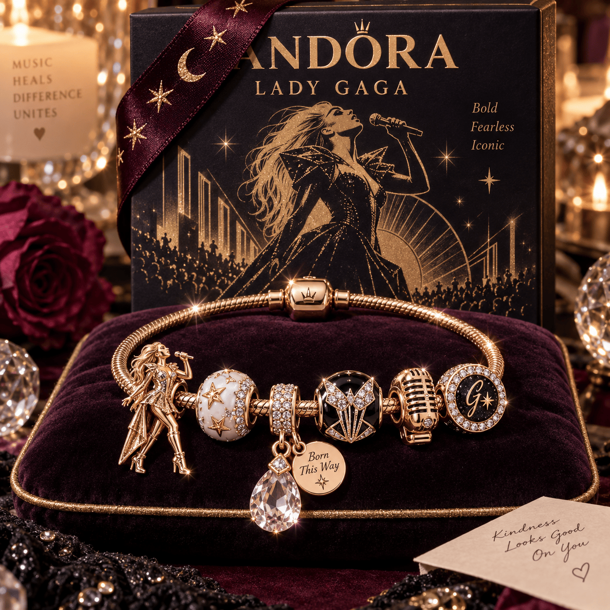 LDGG Gold Charm Bracelet Set PNPA