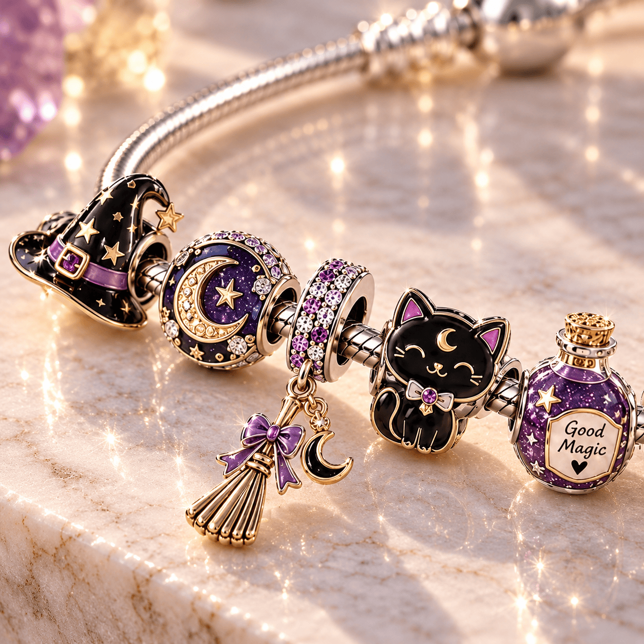 WCG Silver Charm Bracelet Set TTN