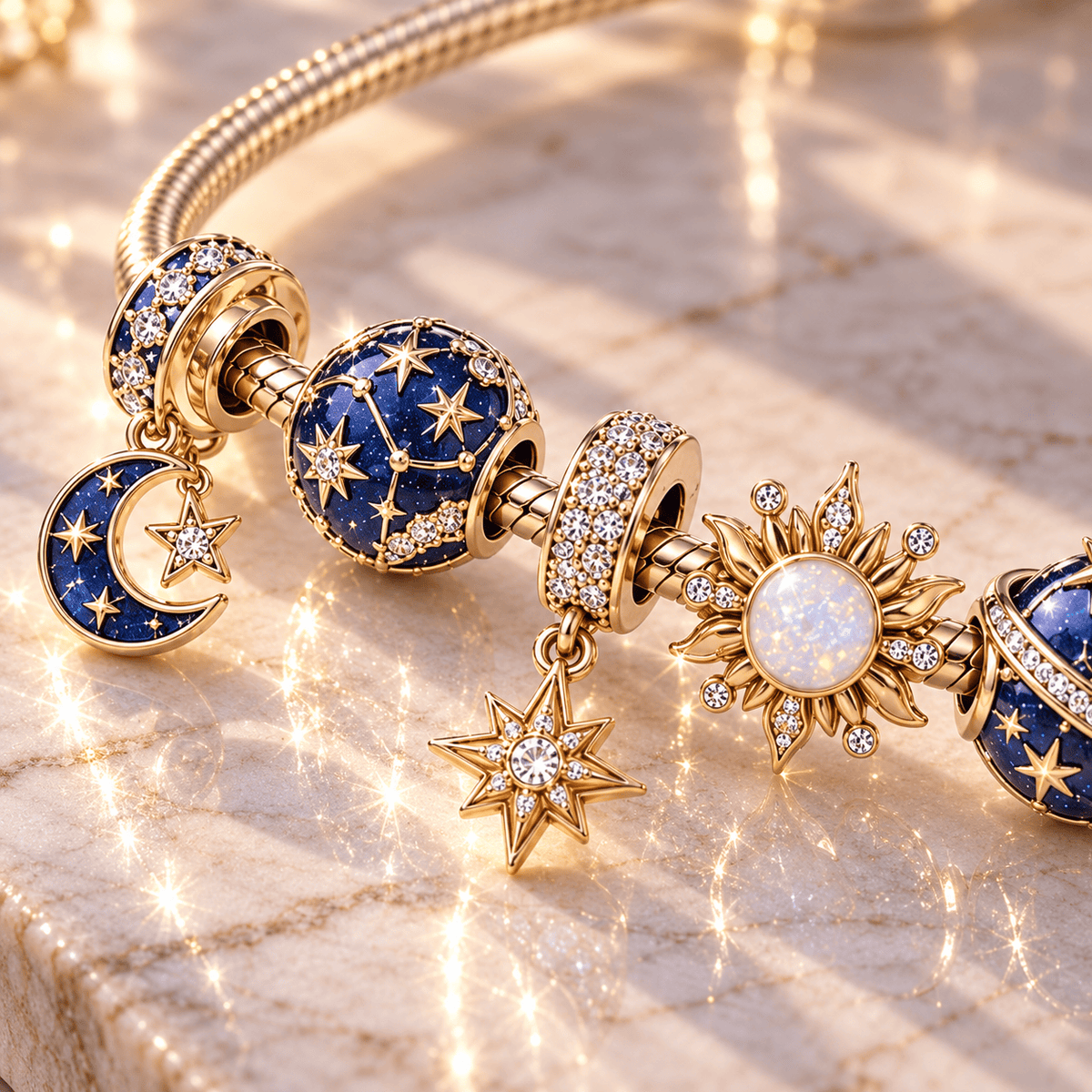 CLTG Gold Charm Bracelet Set TTN
