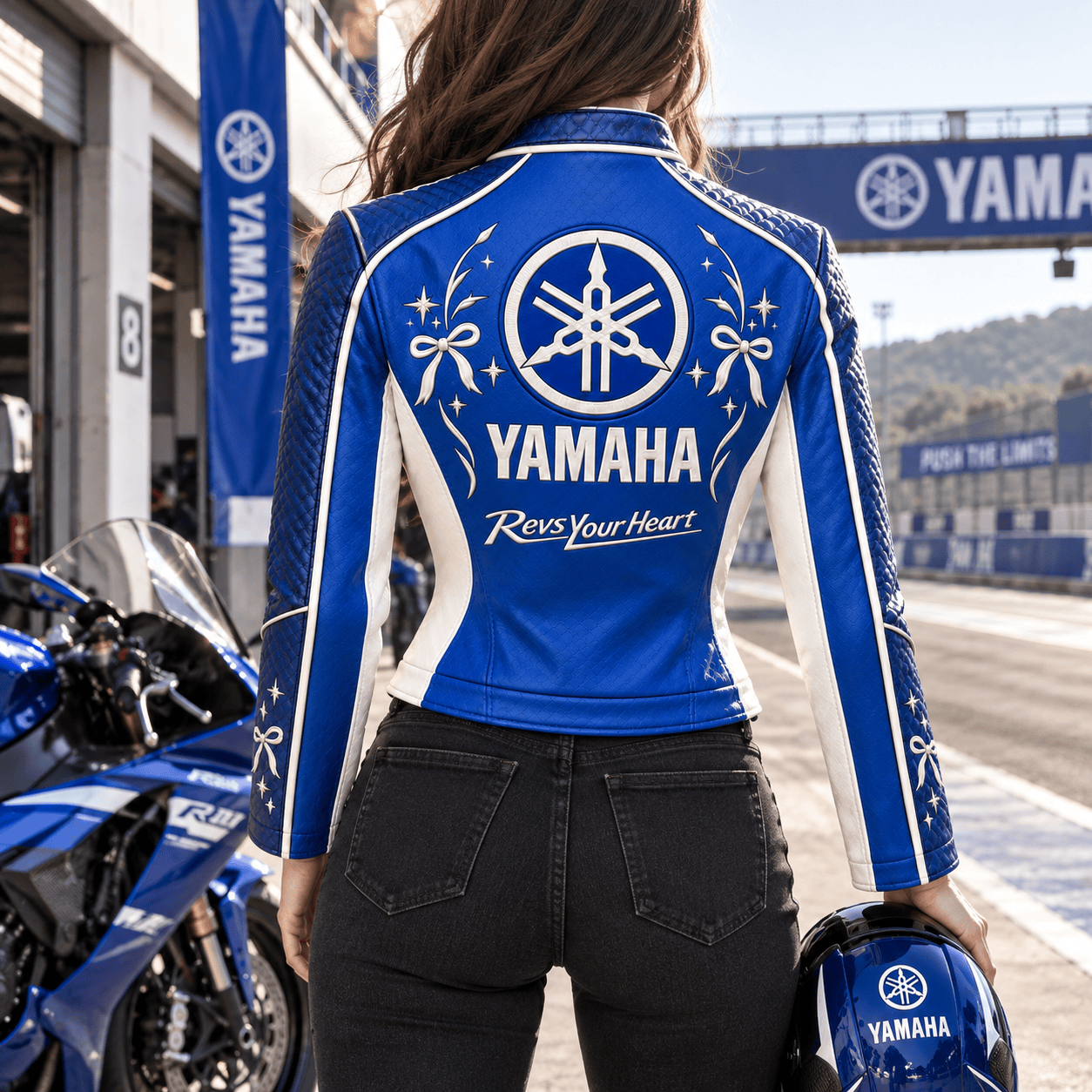 Premium YMHB Cropped Leather Zipper Jacket PVNA