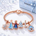 FRZ Rose Gold Charm Bracelet Set TTTT